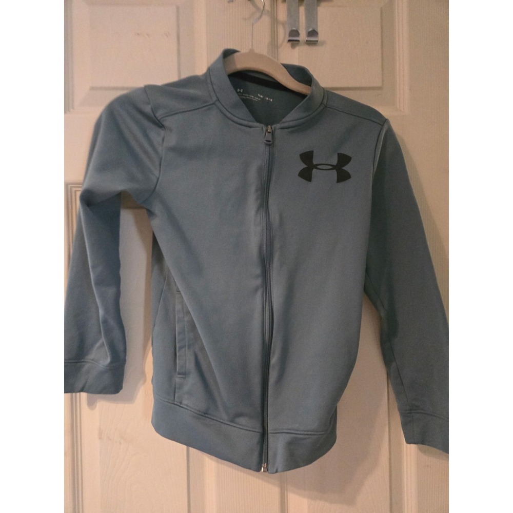 Under Armour Boy's Pennant Jacket 2.0 Lichen Blue Youth Large Zip Up